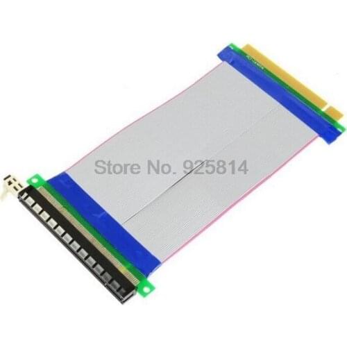 By dhl or fedex 200pcs PCI-E 16X to 16X riser card adapter extender cable PCI E 16 X Pci Express Flexible riser 1X 4X 8X 16X