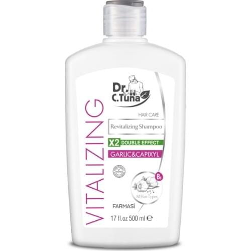 Farmasi Dr. C. Tuna Garlic & Capixyl Shampoo Hair Growth ,Thickens,Eases Damaged Hair,Vitalizing Shampoo 500 ML
