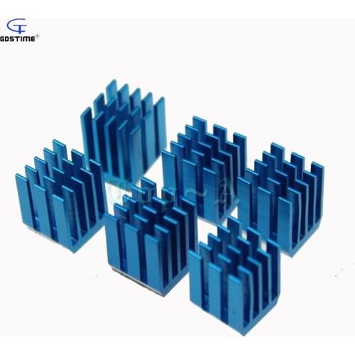 Gdstime 20 PCS 9mm Extruded Aluminum Heatsink With 3M Tape 9x9x12mm Heat Sink Cooling Radiator GDT- X9
