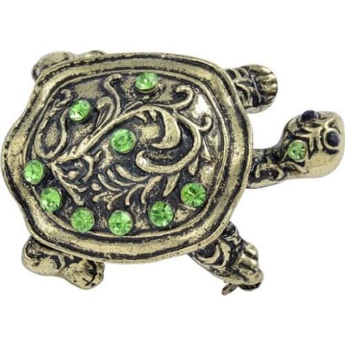 Crystal rhinestone turtle animal Brooch Cheap Girls Party Dresses brooch Hot New Products vintage Pins X01325