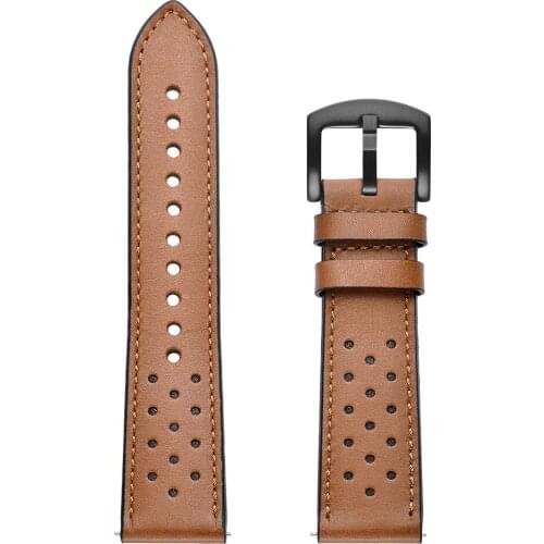 Leather Watchband for Samsung Active 2 Strap Band for Galaxy Watch 46mm 42mm / Gear Sport / S3 Replaceable Accessories Correa