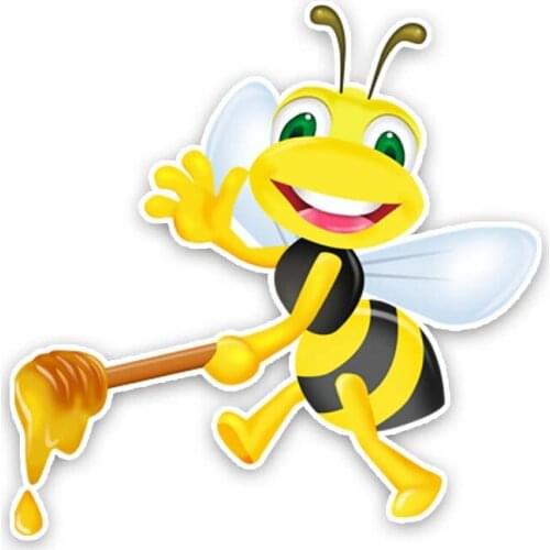 Hot KK Vinyl Car Stickers The Bee Holds A Honey for Car Window Bumper Mirror Motorcycle Uv Protection Car KK14*13cm