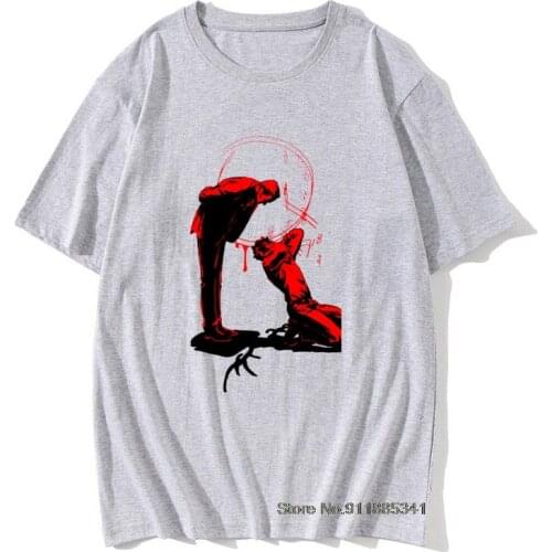 Hannibal Tshirt for Men Pure Cotton Vintage Tshirt Round Neck Lecter Mads Horror Hannigram Tops Tees Gift