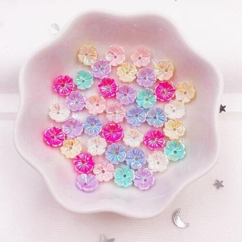 New 8mm Mini Colorful 3D Flower Nail Art Rhinestone 1 Hole Appliques Scrapbook DIY Manicure Accessories Ornaments SL07
