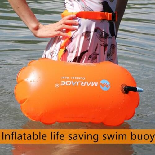 Adult Childrens Swimming Ring Floating Buoy Swimming Pool Practice Equipment Swimming Inflatable Life Saving Buoy Flotation Bag
