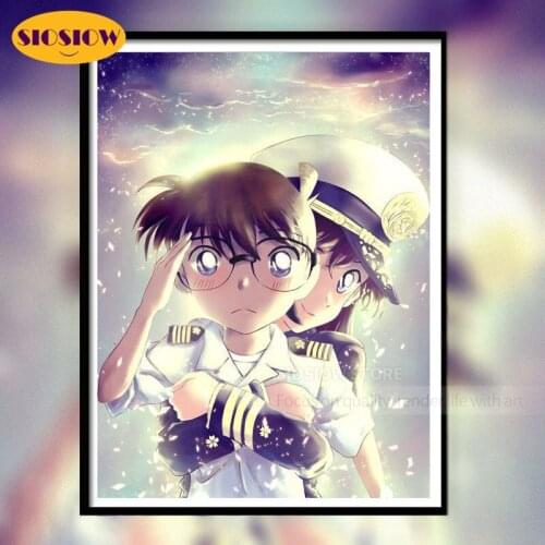 5d Posters Diy Diamond Painting Anime Detective Conan Full Drill 3d Diamond Mosaic Embroidery Cross-Stitch Kits Decor Home Gifts