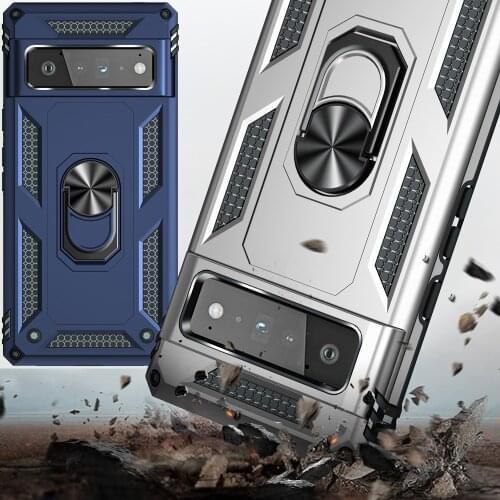 Drop resistance Rugged Case For Google Pixel 6 Pro Armor Fall resistant impact Shock proof Car Magnetic Cover