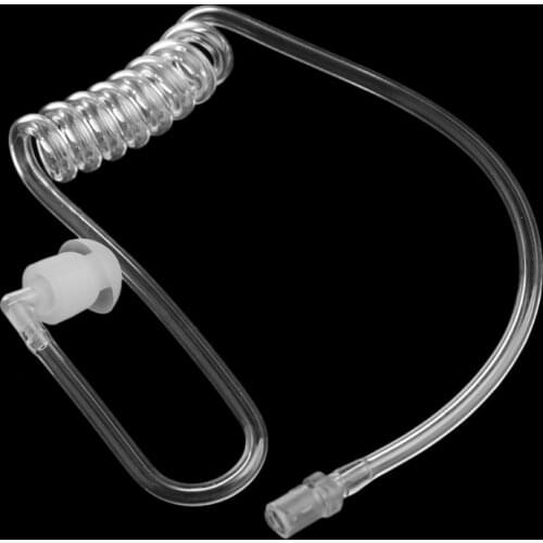 Transparent Coil Acoustic Air Tube Earplug Replacement For Radio Earpiece Headset