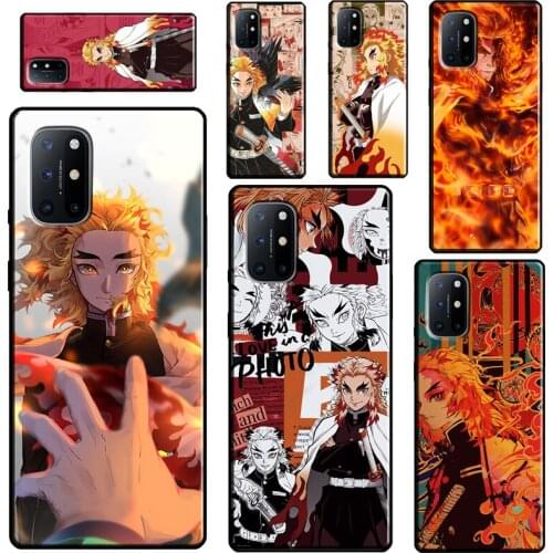 Rengoku Kyoujurou Kimetsu No Yaiba For Realme 8 7 6 Pro Q3 C21 C15 C3 GT Neo Phone Case For OnePlus 9 Pro 8 Pro 7T 8T 9R Nord