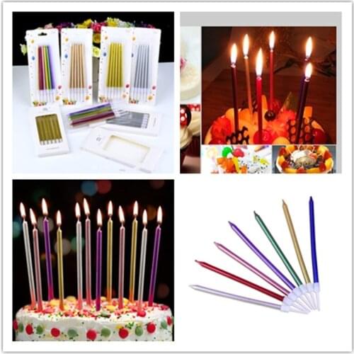 6pcs/Birthday Party Supplies Wedding Cake Candles Safe Flames Dessert Decoration Colorful Flame Multicolor Candle Cake decorate