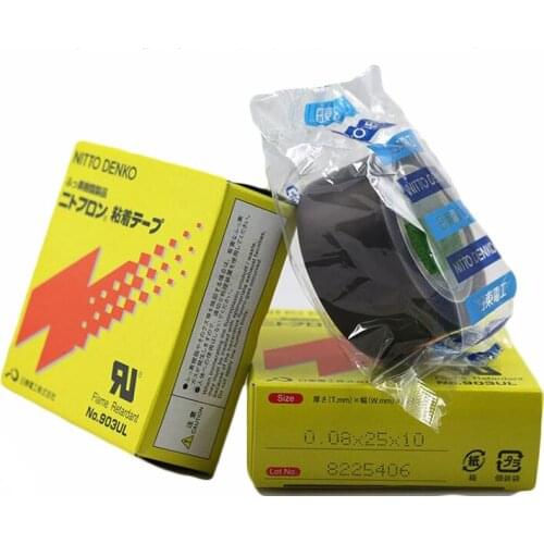 T0.08mm*W25mm*L10m Nitto Tape 903UL Nitoflon Adhesive Tape Made in Japan 10pcs/lot