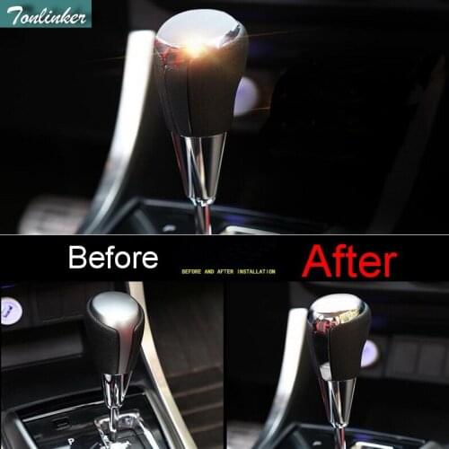 Tonlinker 1 PCS DIY Car styling new ABS gear stalls sequins cover case stickers For TOYOTA Corolla Altis 2014-15