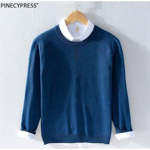 Viscose Anti-static Thick Fashion Argyle Man Knitwear Pullover Male Knitted Autumn Winter Casual Men Long Sleeve O-neck Sweater