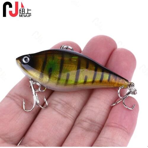 1PCS VIB Fishing Bait 13.1G/60mm Vibration Vibe Rattle with 8# Hooks Plastic Hard Lure Fishing Tackle