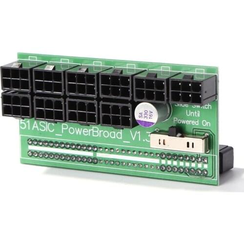 10 Ports PCIe 6 Pin 750W-1200W Power Supply Board for HP DPS-800GB A DPS-1200FB A DPS-1200QB A BTC Miner Mining