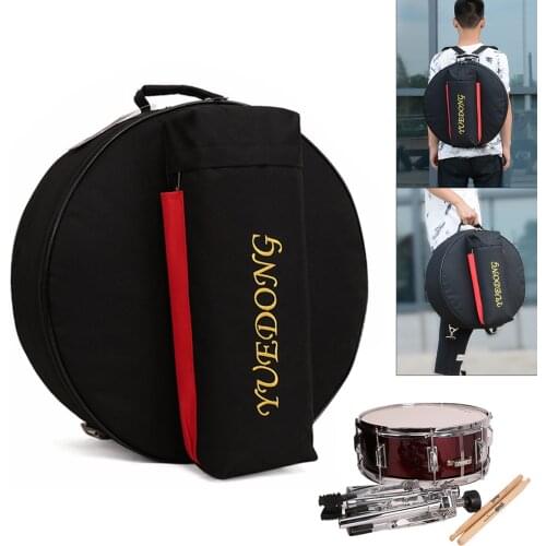 14 Inch Snare Waterproof Drum Bag 15mm Add Cotton Drum Sticks Stand Percussion Instrument Oxford Backpack