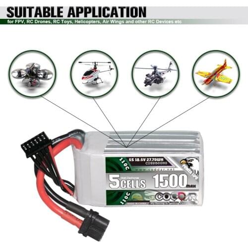 2PCS CODDAR 5S 1500mAh 18.5V 110C Lipo Battery With XT60 Plug For RC Helicopter Quadcopter Beta Racing FPV Drone Parts