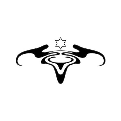 33MM×17MM Six-pointed Star Tattoo Sticker Mini Long-lasting Waterproof Personality Simple Retro Girl