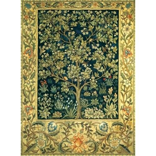 3D Diy Diamond Painting Plant Handicraft Canvas Oil Knitting Needles Cross Stitch Household Decoration Branches Fabric Trees
