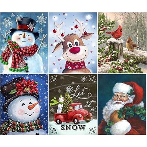 DIY 5D diamond painting holiday gift round full diamond crystal rhinestone embroidery cross stitch diamond painter home decor