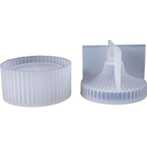 DIY Storage Box Making Crystal Epoxy Molds Round Stripe Jewelry Holder Case Silicone Mold W0YA