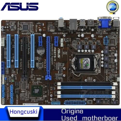 For Asus P8B75-V Desktop Motherboard B75 Socket LGA 1155 i3 i5 i7 DDR3 32G UEFI BIOS Original Used Mainboard On Sale
