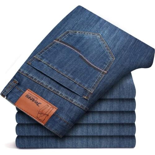 7colors Thin section Spring summer Mens Jeans Business Fashion Straight Regular Denim Trousers Classic Men Plus Size 28-38
