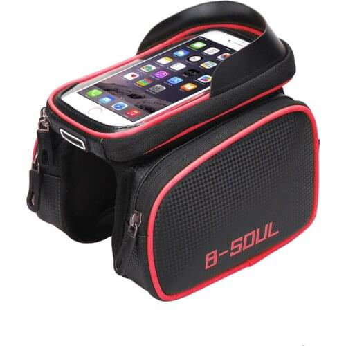 Electric bicycle bag front beam bag waterproof saddle bag universal mobile phone bag upper tube bag riding bag accessories
