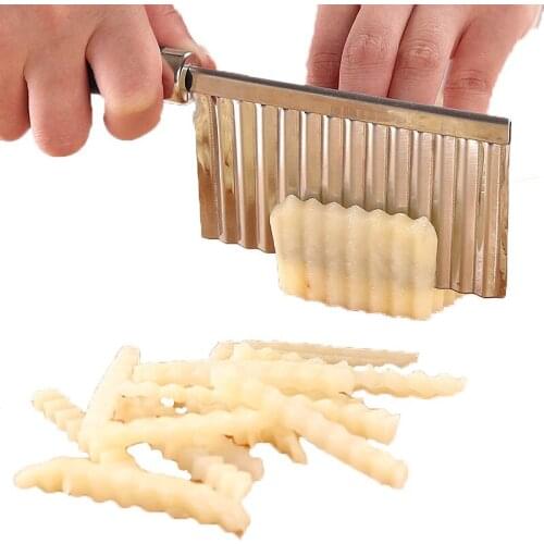 Raised Grain Cutters Potatoes Knife Shredders Choppers Plastic Handle Stainless Steel Vegetable Mirror Polish Kitchenware 2pcs