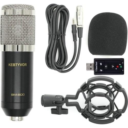 Hot BM800 Dynamic Condenser Wired Microphone Mic Sound Studio Recording With Shock Mount