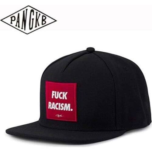 PANGKB Brand RACISM CAP black hip hop started sports snapback hat for men women adult outdoor casual sun baseball cap