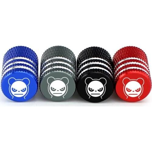 Car Truck Air Port Cover Tire Rim Valve for Panda Logo for Toyota Rav4 Lada Mini Cooper R56 Mercedes W205 Wheel Tire Caps