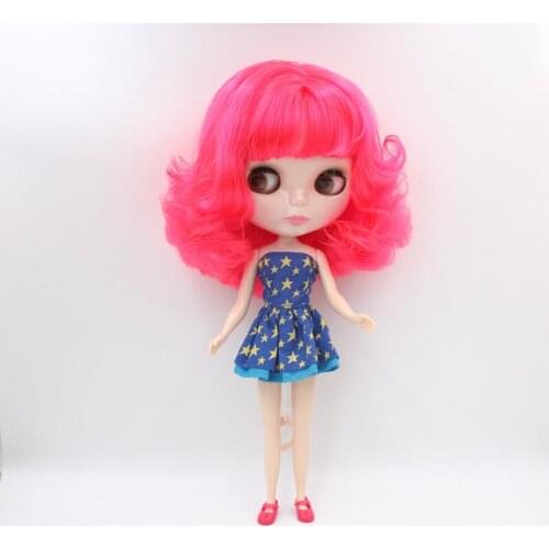 Free Shipping big discount RBL-596 DIY Nude Blyth doll birthday gift for girl 4colour big eye doll with beautiful Hair cute toy