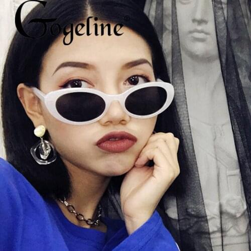 Small Retro Punk Oval Sunglasses for Women Men Small Round Sun Glasses Vintage Shades Ultra Light Cool Eyewears