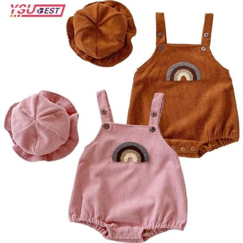 Baby Girls Clothes Spring Newborn Baby Romper Rainbow Corduroy Infant Toddler Girl Boy Romper Baby Jumpsuit Overalls Boys Onesie