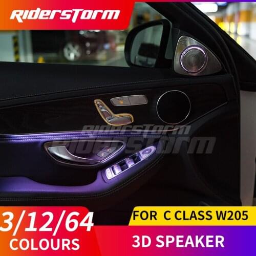 For Mercedes C class w205 C200 C250 door panel ambient light led speaker led air vent for w205 2015-2018 year