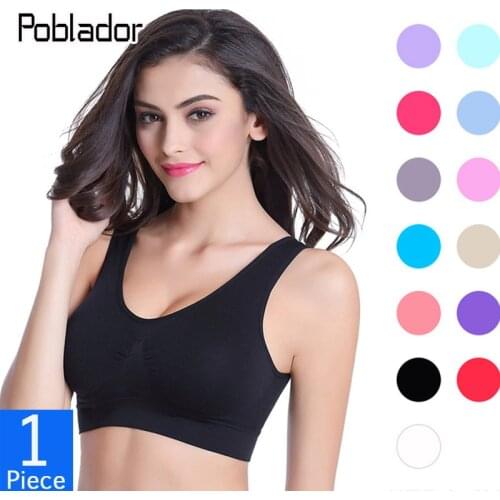 Poblador Sexy Womens Push Up Sport Tops For Fitness U Bras Underwear Seamless Add Pad Lady Lingerie Bra Female Breathable Bras