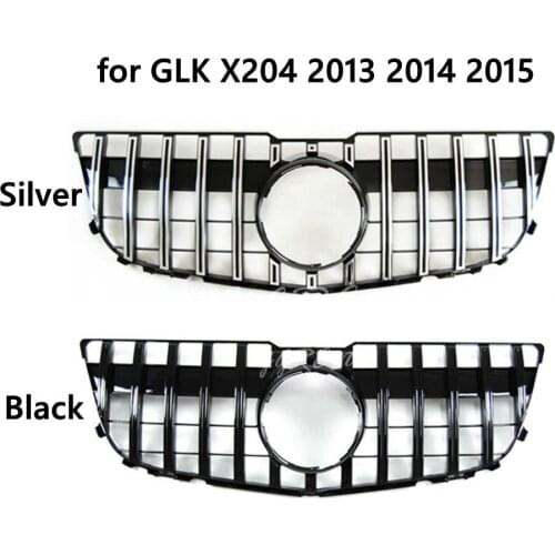 GT R Front Hood Grill For Mercedes X204 GLK350 Black Grille 2013 2014 2015