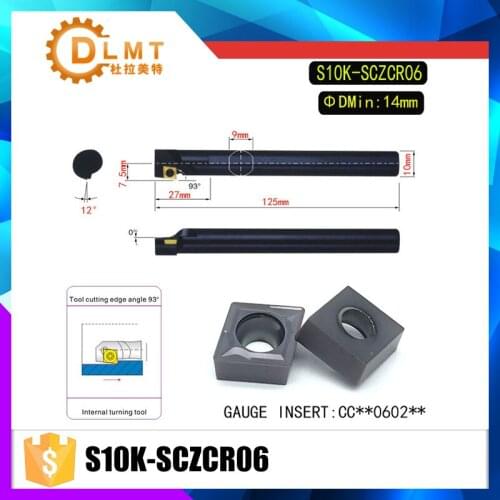 S10K-SCZCR06 93 Degrees Internal Turning Tool Holder For CCMT060204 CCMT060208 Insert Internal Boring Bar Lathe Machine
