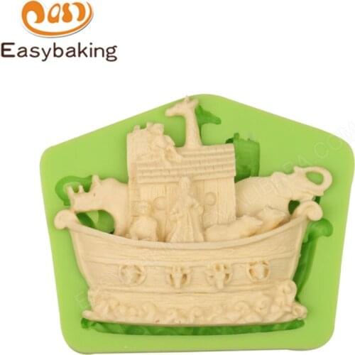 Animal Boat Handmade Silicone Soap Mould, 3D Silicone Fondant Mold, Cartoon Figre Cake Decoration Tools Cookie Molds