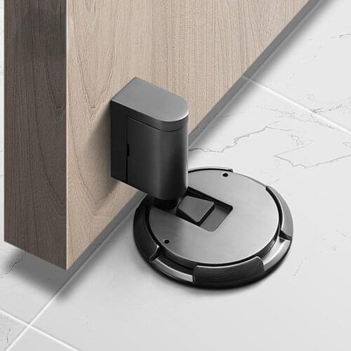 Windproof Mechanical Self-Locking Door Stopper With Adjustable Height Concealment Hole Mounting Heavy Duty Door Stopper Hardware