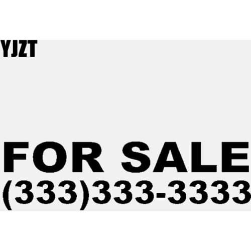YJZT 15.9CM*4.5CM FOR SALE Number Funny Vinyl Decal Car Sticker Diesel Black/Silver C3-1015