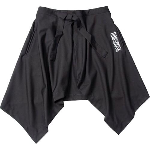 Techwear Hip Hop Men Women Harem Skirts Shorts Harajuku Skateboard Streetwear Black Pleated Apron Gothic Joggers Trousers Pants