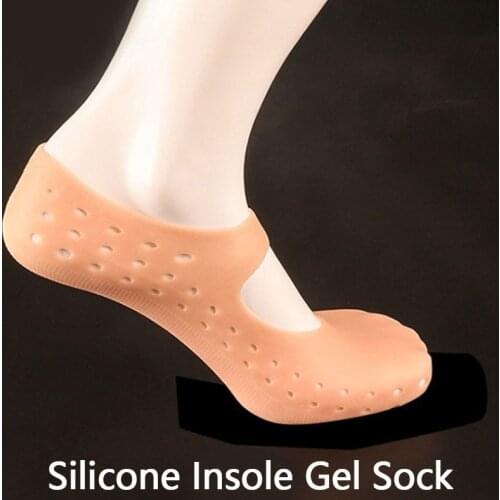 1Pair Silicone Insole Gel Sock Foot Chapped Care Tool Pain Relief Crack Prevention Feet Protector Moisturize Dead Skin Removal