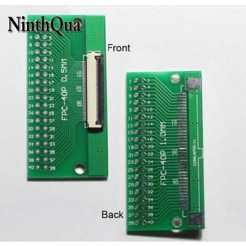 1pcs 40P FFC FPC Adapter PBC Plated 0.5MM / 1.0MM Pitch Flip cover to 2.54mm 40Pin Flat Cable Socket Connector for TFT LCD