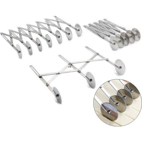 1PC Stainless Steel Dough Divider Cutter Side Pasta Knife Flexible Roller Blade 5/7/3 Wheels Pizza Pastry Peeler Bake Tool