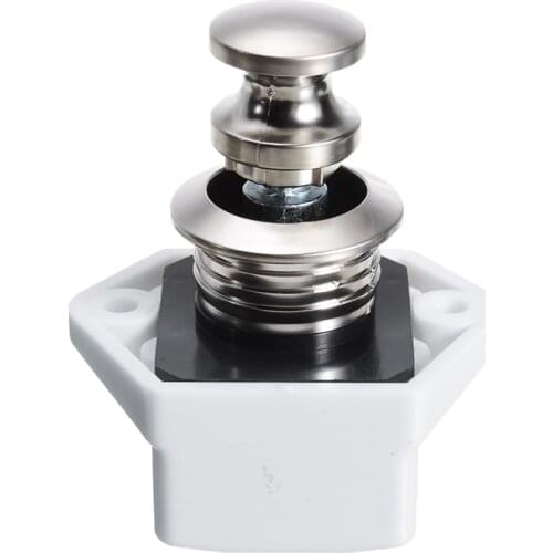10pcs White Camper Caravan Car Push Lock 20 Mm Caravan Boat Motor Furniture Latch Button Locks Furniture Hardware