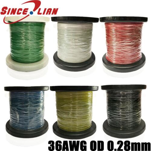 1000M 36AWG Multi-strand Electronic Wire Teflo Micro Litz Wire Solder Electronic Wire Solder with High Conductivity Headset Line