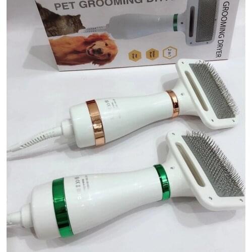 2-In-1 Portable Dog Dryer Dog Hair Dryer and Comb Brush Pet Grooming Cat Hair Comb Dog Fur Blower Low Noise for Pet Dog Dryer