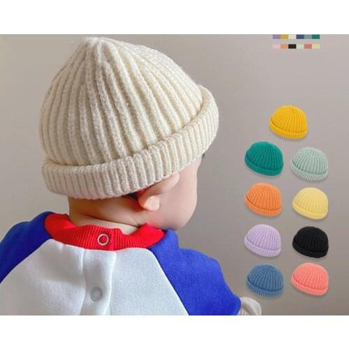 2021 New Baby Autumn Winter Hat Fashion Warm Baby Knitting Cap Children Woolen Hat Baby Girl Cap Newborn Accessories